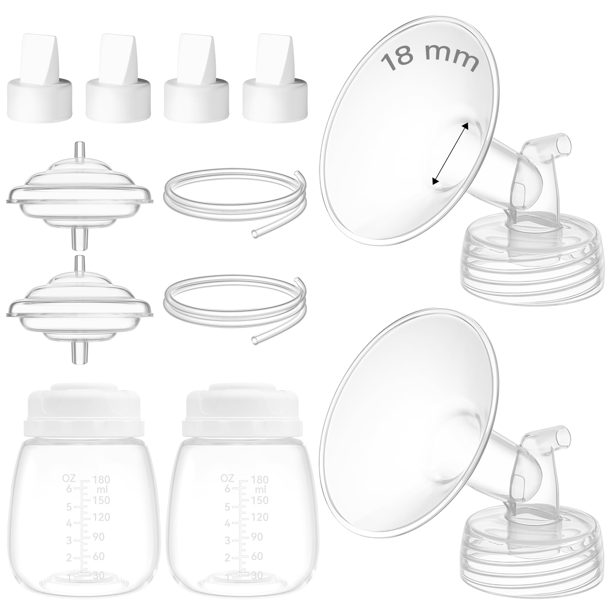 Photo 1 of Gotocut 18mm Flange Kit Compatible with Spectra S1/S2/9 Plus/Motif Luna, Includes Flange 18mm, Bottles, Tubing, Valves, and Backflow Protectors