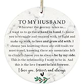 JOEPACXIC Husband Gifts from Wife for Christmas, Two-Side Printed to My Husband Xmas Ornament, I Love You Forever & Always Husbby Gift for Anniversary, Valentines Day