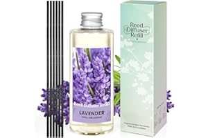 STRN Lavender Essential Oil Reed Diffuser Refill 200ml Long-Lasting Aromatherapy, Natural Fragrance Liquid with Eco-Friendly 