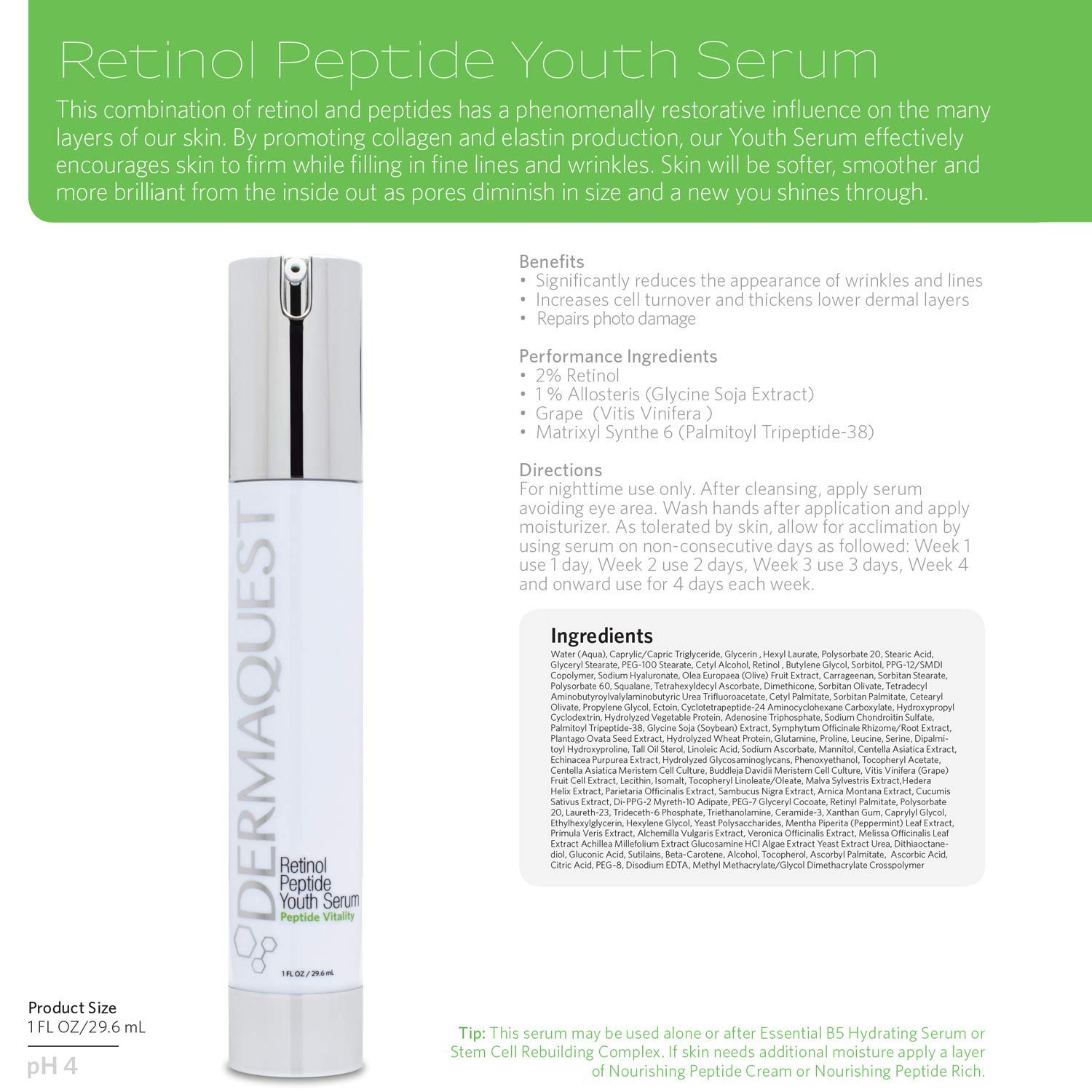 retinol peptide youth serum