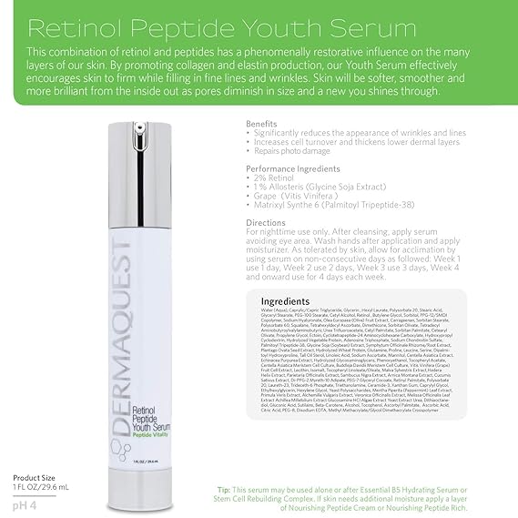 dermaquest retinol peptide youth serum