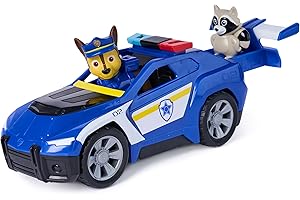 Paw Patrol: Search & Rescue, Chase Rescue Cruiser Vehicle with 2 Figures, Police Car Toy with Pull-Back Action, Kids Toys for Boys & Girls Ages 3+