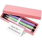 XLIUAX Fancy Ballpoint Pen Appreciation Gift Set, Black Ink 1.0mm Inspirational Pens Motivational Thank You Gifts for Women Employee Coworker Teacher School Office