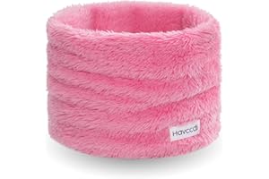 Havccdi Kids Fleece Neck Warmer Gaiter, Winter Velvet Face Cover Scarf for Boys Girls Double-Layer Ski Mask for Cold Weather