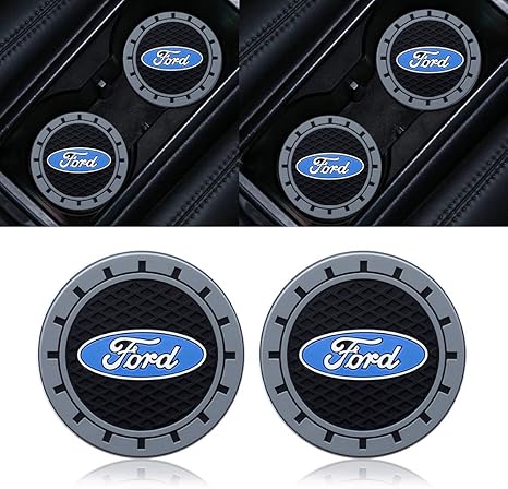 Goshion Auto Sport 2 75 Inch Diameter Oval Tough Car Logo Vehicle Travel Auto Cup Holder Insert For Ford Focus Kuga Fusion Mondeo Fiesta Transit
