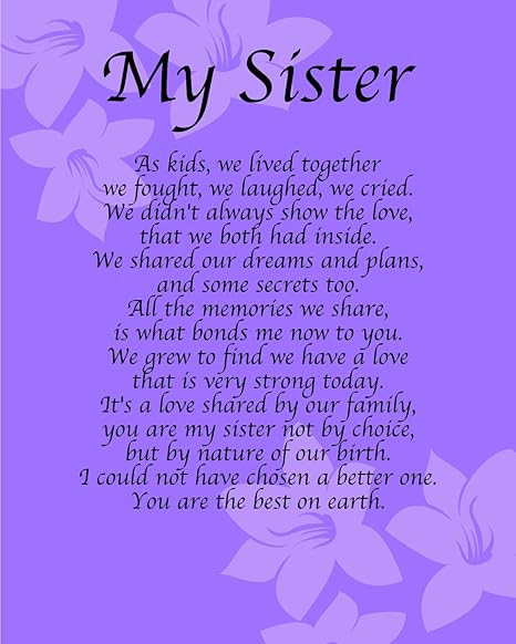 Poesie In Inglese Di Natale.Print City Poems Poesia In Inglese My Sister Personalizzata Idea Regalo Per La Compleanno Della Sorella Compleanno Natale Anniversario Sposi O Fidanzati Perfetta Da Incorniciare Amazon It Casa E Cucina