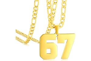MIMITLTY Personalized Jersey Number Necklaces for Mens,Athletes Stainless Steel Sport Number Pendant Chain for Mens Baseball/Basketball/Football Team Inspiration Jewelry with Gifts