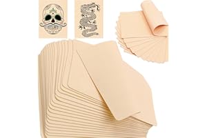 15pcs Tattoo Practice Skins - Yugui Tattoo Fake Skin 7.4×5.6in Skins Double Sides Practice Skin for Microblading Eyebrow for Kit & Supplies