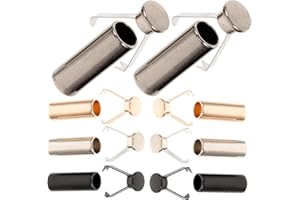 PACKOVE 8pcs Metal Shoelace Tips Aglets Cord Ends Set, 20mm Length, Mixed Gold Gun Silver Black Colors,