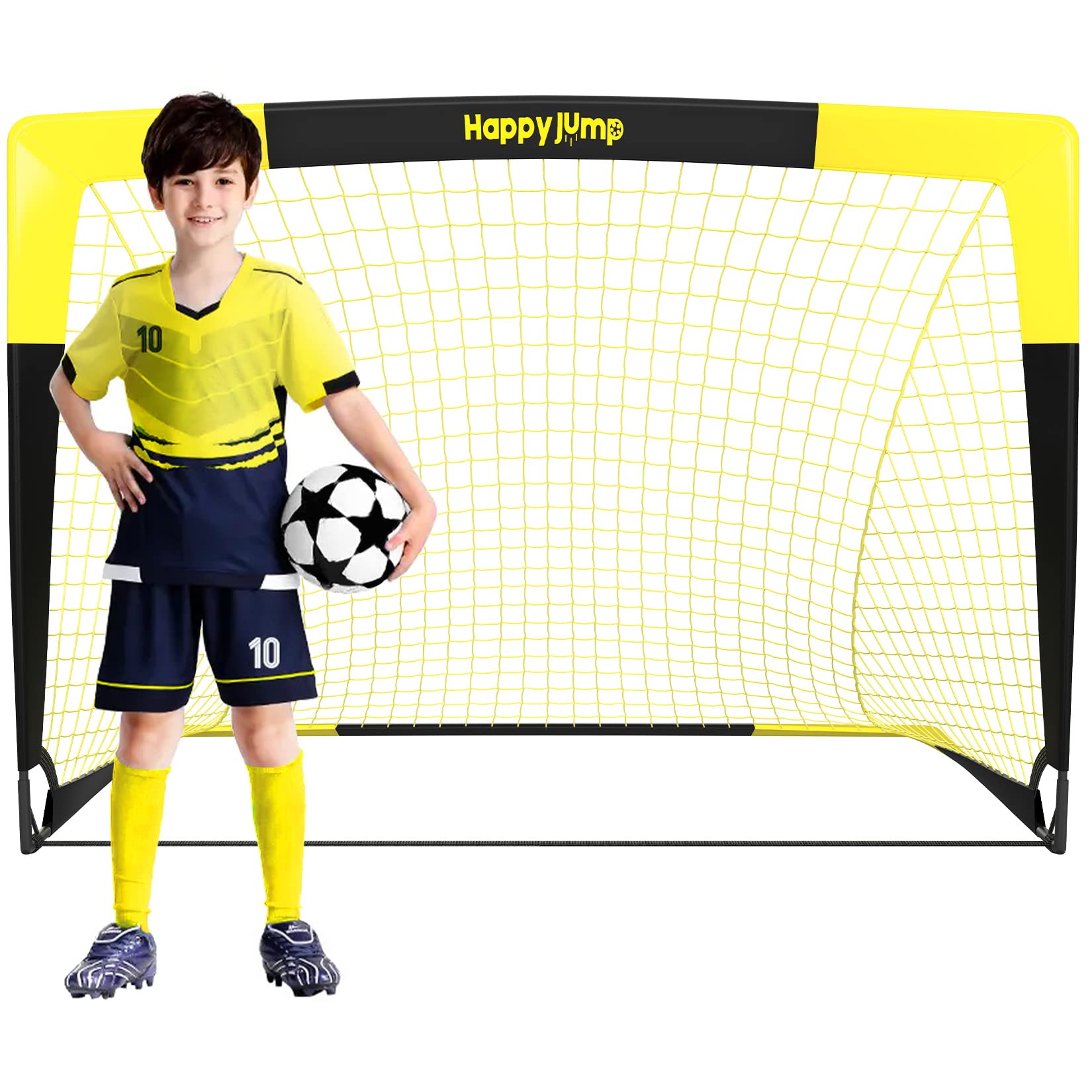 Happy Jump Portable Pop Up Football Goals | Weatherproof Football Nets – 4x3FT Single Pack for Garden & Outdoor Training — image 1