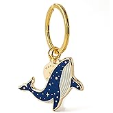 HAPPILY PLANTS Celestial Whale Keychain Charm, Sea Animals, Beach Keychain, Marine Ocean & Sea Beach Gifts, Bag Purse Charm