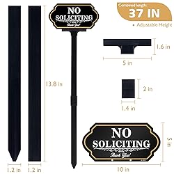 No Soliciting Sign for House with Stake - 50-mil