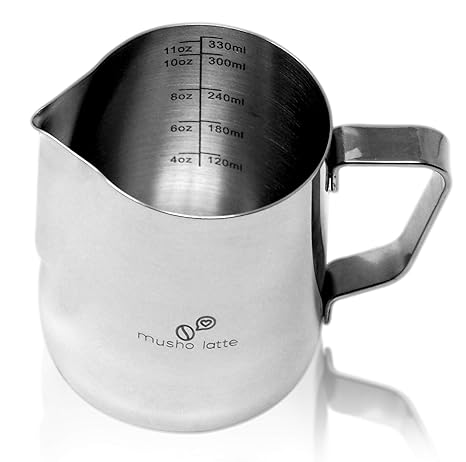 Amazon.com: Musho Latte espumosa acero inoxidable, leche ...