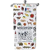 WCGXKO Wisconsin Souvenir Gift The Badger State Kitchen Towel Wisconsin Moving Dish Towel Summer Vacation Gift (Wisconsin Towel)