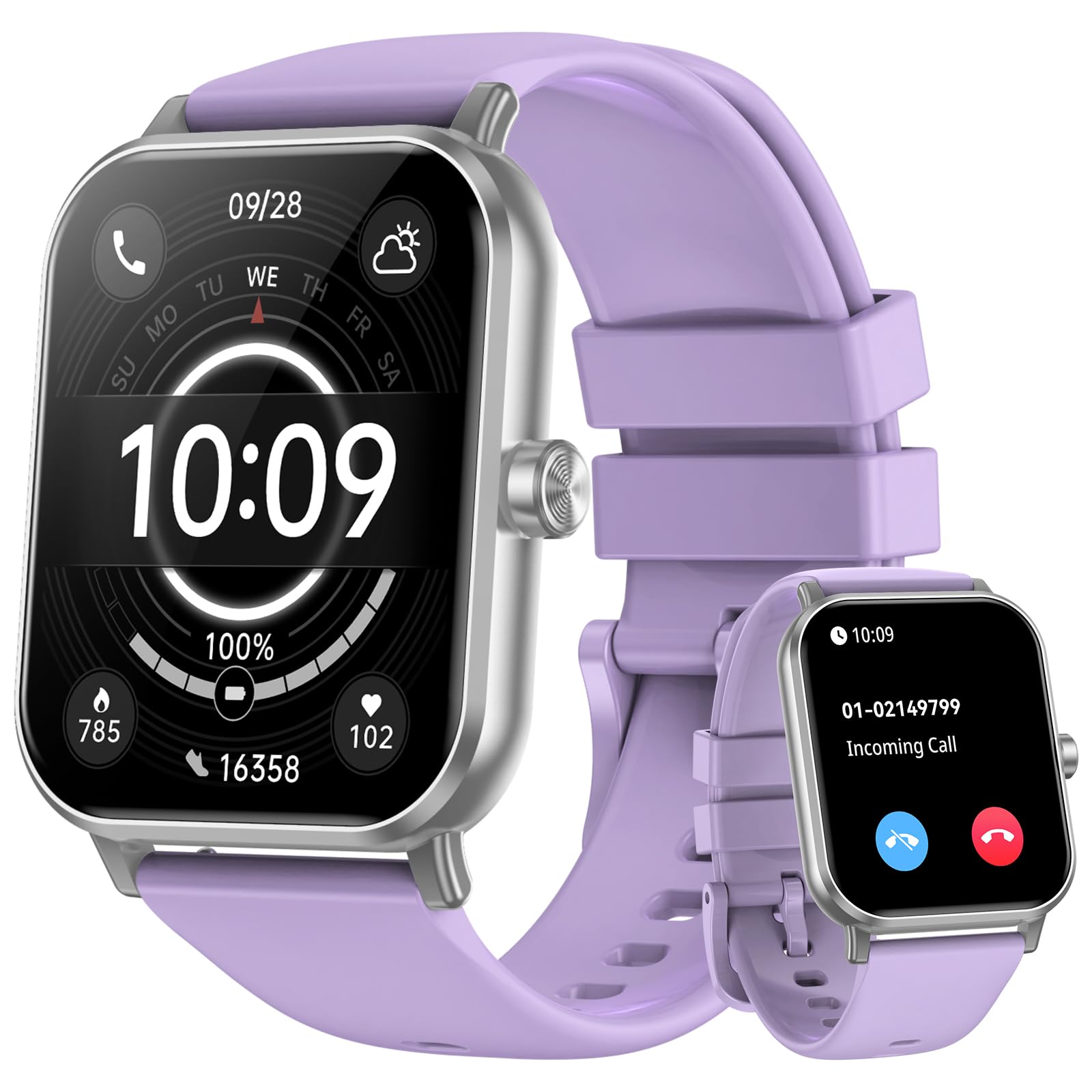 Photo 1 of *** NON FUNCTIONAL *** Smart Watch for Men Women, 1.85" HD Touchsreen Fitness Tracker, 120+ Sport Modes, 24/7 Heart Rate & Sleep Monitor, Pedometer, Calories, IP68 Waterproof, Fitness Watch for Android iPhone (Purple)