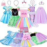 Meland Princess Dress Up - Dress Up Clothes for Girls with Toys,Christmas Birthday Gift for Toddler Girls 3,4,5,6,7,8 Years