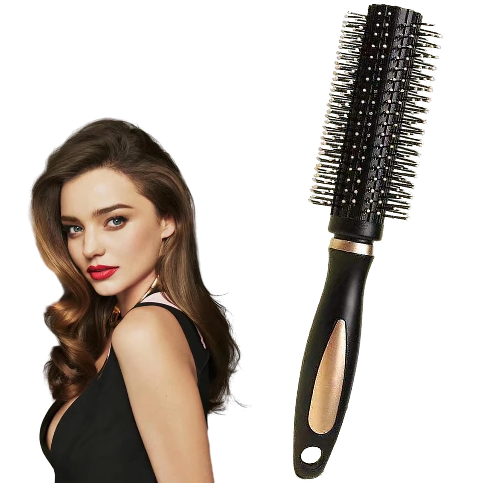 TYVOM Hair Brush, Hair Curling Brush Blow Dry Round Hair Brush Hairbrushes for Women Professional Curling, Hair Drying, Styling, Straightening and Shine