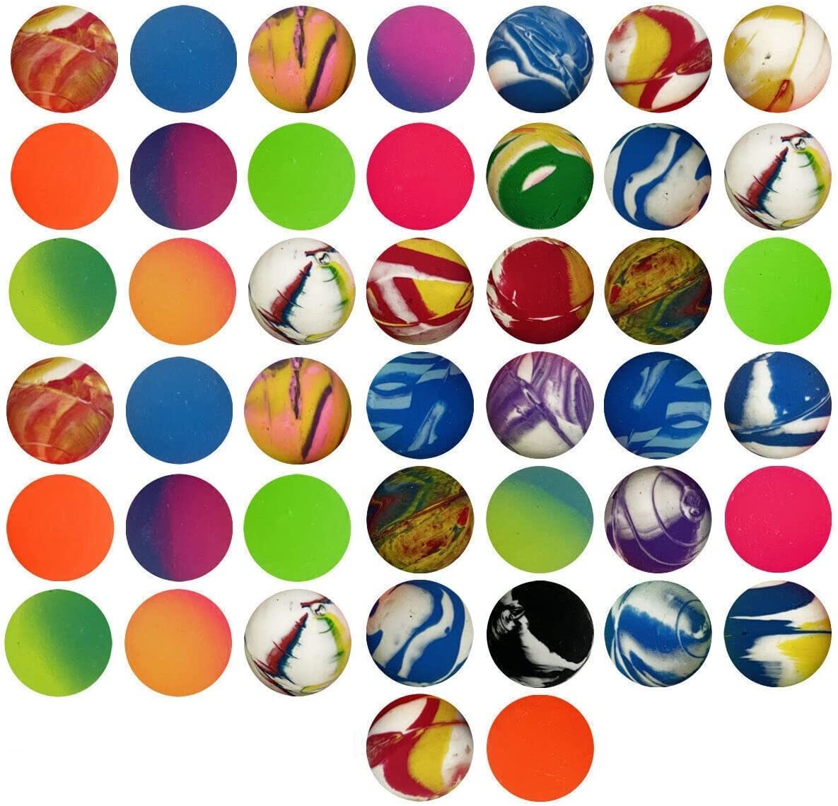 SHATCHI 100 pcs Bouncy Jet Balls 27mm Party Bag Fillers Boys Girls Loot Bag Toys Kids Gifts Xmas Christmas Stocking Fillers