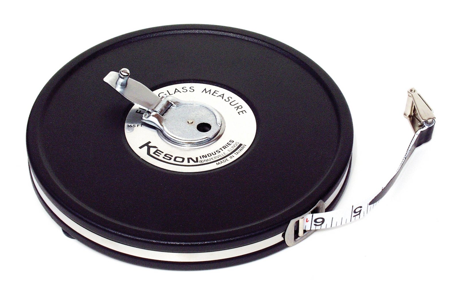 Keson MC1050 Closed Metal Housing Fiberglass Measuring Tape (Graduations: 1/10, 1/100), 50-Foot