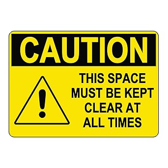 Banner Buzz Make It Visible Osha Caution Sign This Space Must Be