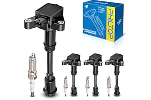 PHILTOP Set of 4 Ignition Coil Pack and Iridium Spark Plugs Fits for Ford 2013-2014 Fusion,2013-2016 Escape,2014-2016 Transit Connect,2014-2019 Fiesta