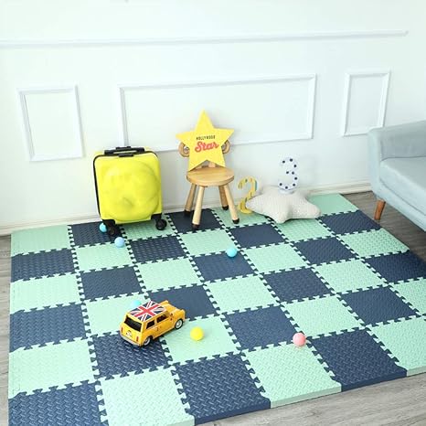 Amazon Co Jp ジョイントマット 大判 おしゃれ 3畳 60cm カラー 4枚 厚み1 2cm 撥水 60 60 1 2 8 防音断熱 衝撃吸収 転倒防止 サイドパーツ付き カラフル 床暖房対応 子供部屋 ペットマット フロアマット プレイマット キッズ ベビー 赤ちゃ リビング ホーム キッチン