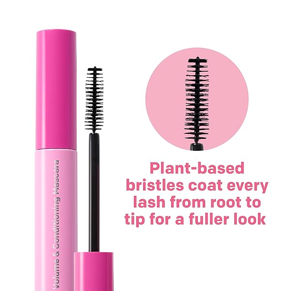 ALMAY VOLUME & CONDITIONING MASCARA, HYDRATING ALL DAY WEAR, 40 BLACKEST BLACK WATERPROOF, 0.27 FL OZ