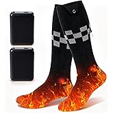 Heated Socks for Men Women, 5000mAh Rechargeable Heated Socks with 3 Heating Levels, Washable Electric Heating Socks for Hunting, Camping, Hiking, Walking, Fishing, Cycling, Outdoor Work