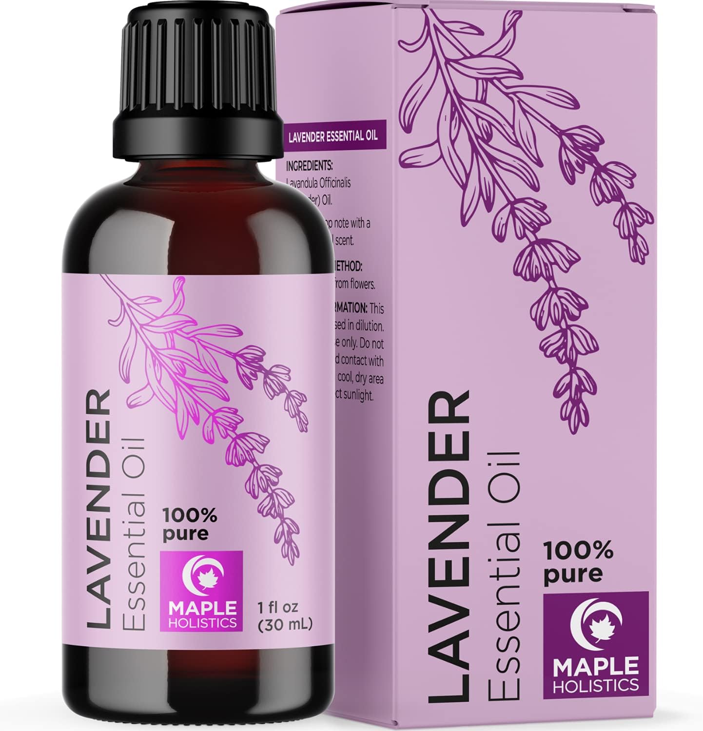 Pure Lavender Oil Essential Oil - Premium Therapeutic Grade Lavender Essential Oils for Diffuser Plus Healthy Hair Skin and Nails Support - Undiluted Lavender Aromatherapy Oils for Diffuser: Health & Personal Care