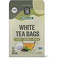 FGO Organic White Tea, 100 Count, Eco-Conscious Tea Bags, Resealable Bag, Packaging May Vary(Pack of 1)