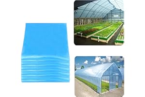 AUTOMORIS 17x53 FT Greenhouse Plastic Film, 6 Mil Clear Film, Superior Toughness, Transparent Hoop House Covering for Gardening, Farming