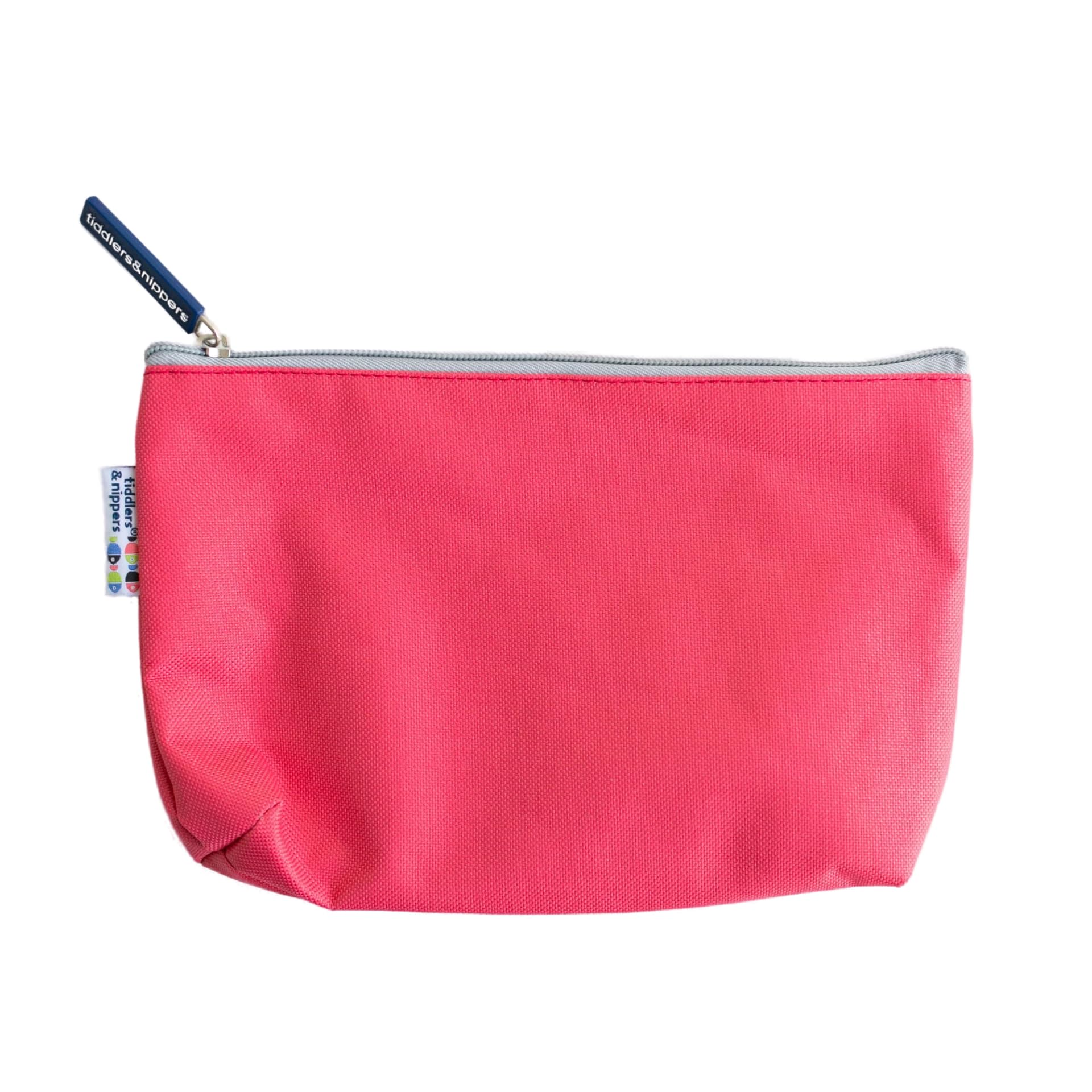 Tiddler Grab & Go Pouch | Multi-Purpose Bag | Pencil Case | Ideal for Medicines, Stationary, Snacks, Wipes, Dummies, School, Nursery, Holidays, Travel & Much More! (Plain Pink)