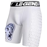 Legendfit Men Baseball Sliding Underwear w/Cup Athletic Padded Compression Shorts Protector Support Football