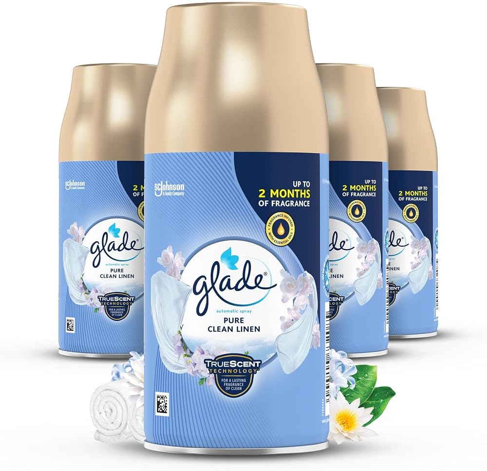 Glade Automatic Air Freshener Refills Clean Linen 4 x 269ml