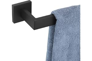 KOKOSIRI 36-Inch Single Towel Bar, Bathroom Kitchen Towel Holder, Wall Mounted SUS304 Stainless Steel Towel Rack, Matte Black, B4003BK-L36