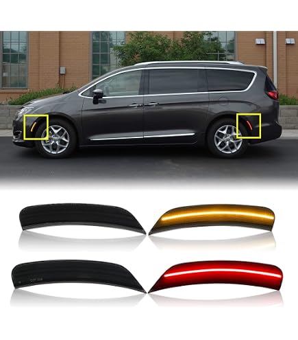 Chrysler Sebring Bumper Reflector Pair - Amber Lens Driver & Passenger Side For 2007-2010 Models