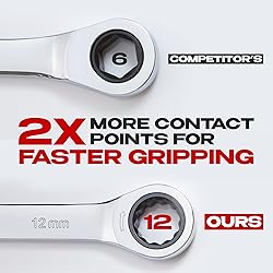 Jaeger 12 mm Ratchet Wrench with 90-Tooth
