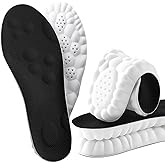 2 Pairs 4D Cloud Insoles for Men Women, 4D Cloud Technology Insole Super Soft, 4D Cloudsole Insoles Elastic Strong Arch Shock-Absorbing (Black, US Men: 10.5-11/Women: 11.5-12)