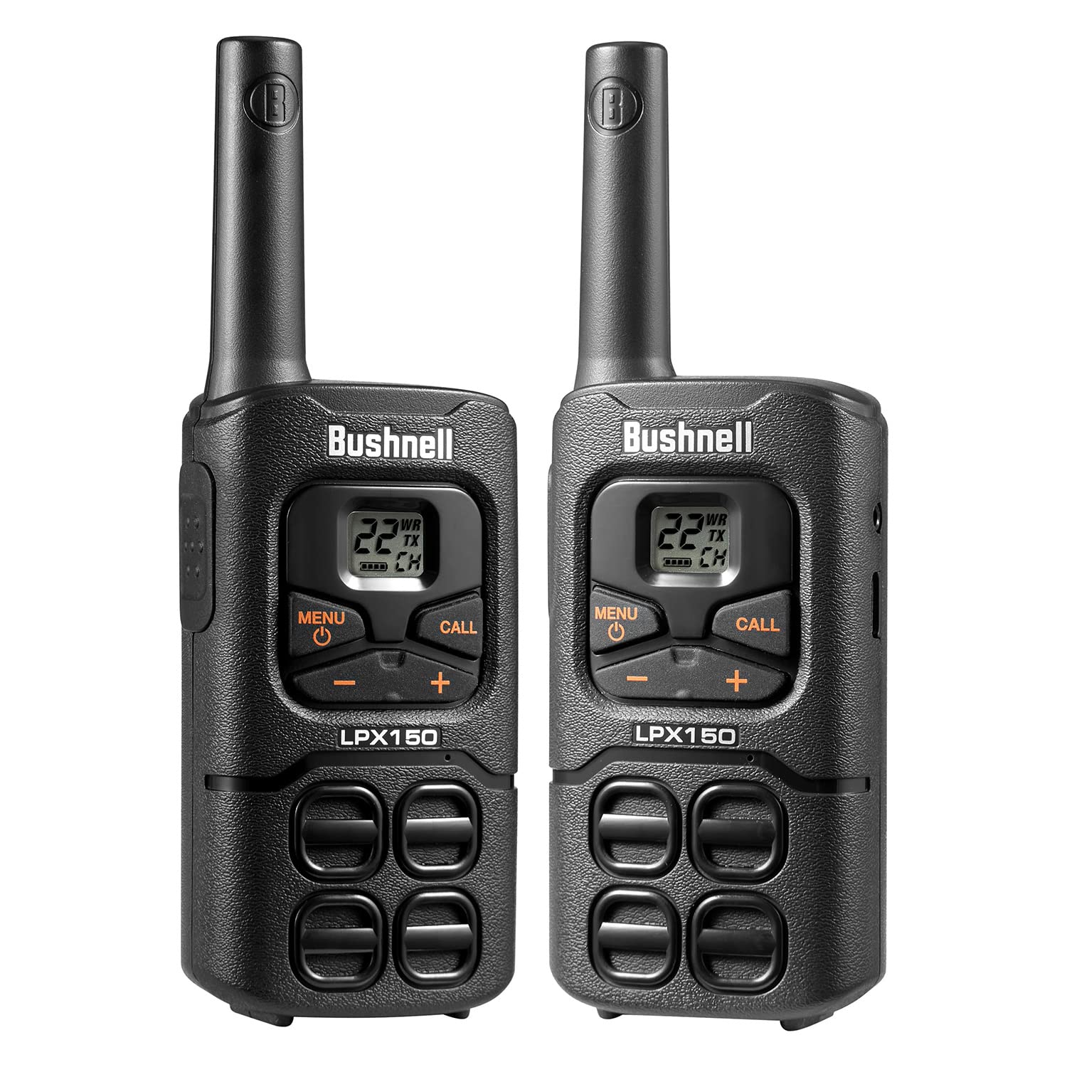 Photo 1 of Bushnell LPX150 Walkie Talkie Radio - Reliable Quality, Rugged Design, 0.5W Power for 20 Miles of Range, Two Way Radios Equipped for Wherever Life Takes You (2 Pack)