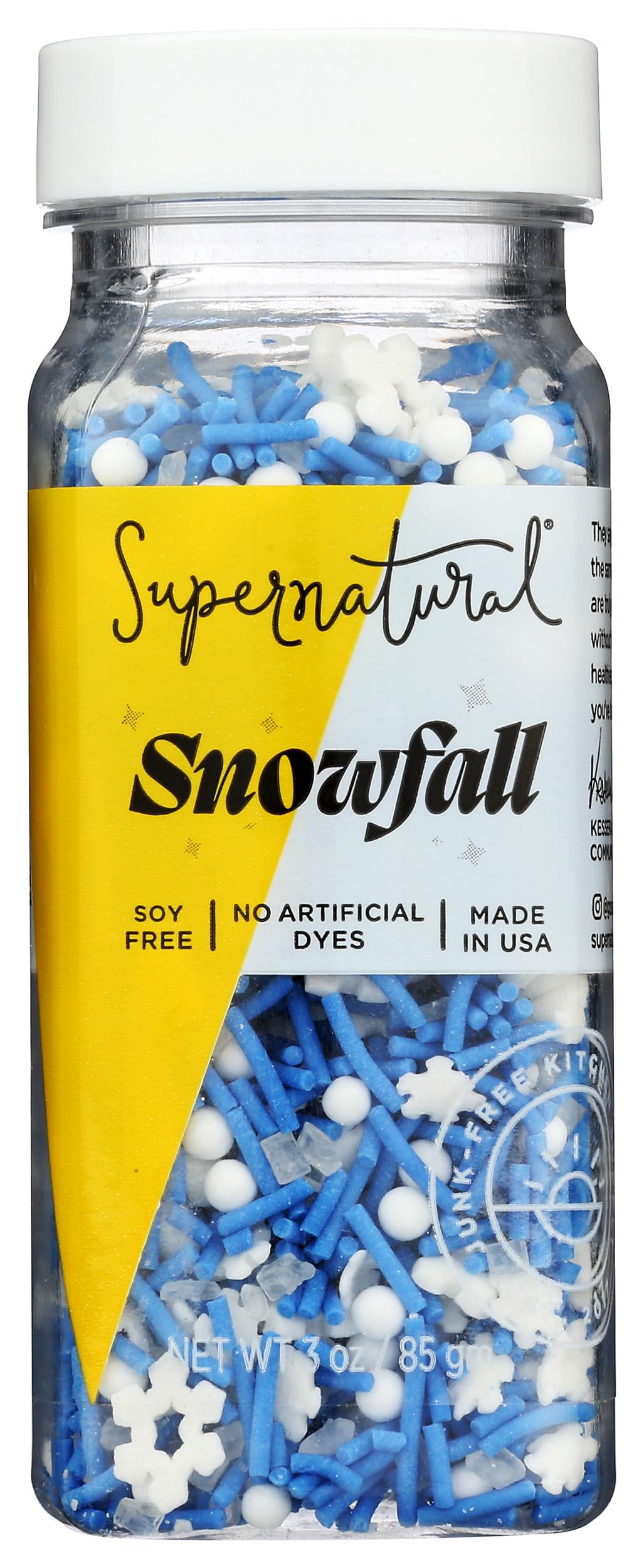 Snowfall Natural Winter Snowflake Sprinkles by