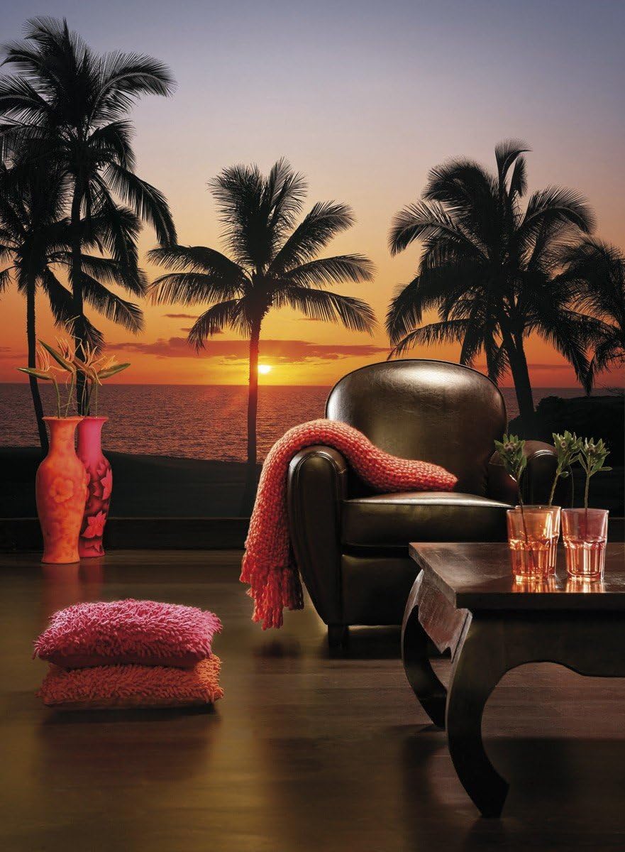 Komar 8-307 368 x 254 cm Hawaii Photo Wall Mural Wallpaper, Orange