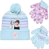 Disney Girls Frozen Winter Hat and 2 Pair Gloves or Mittens (Age 2-7)