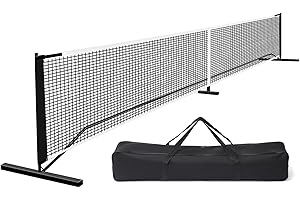 DULCE DOM Pickleball Net Portable Outdoor, 22 FT Pickleball Nets USAPA Regulation Full Size, Pickle Ball Game Net System with Carrying Bag for Driveway Backyards, with Court Marking Kit & Paddles