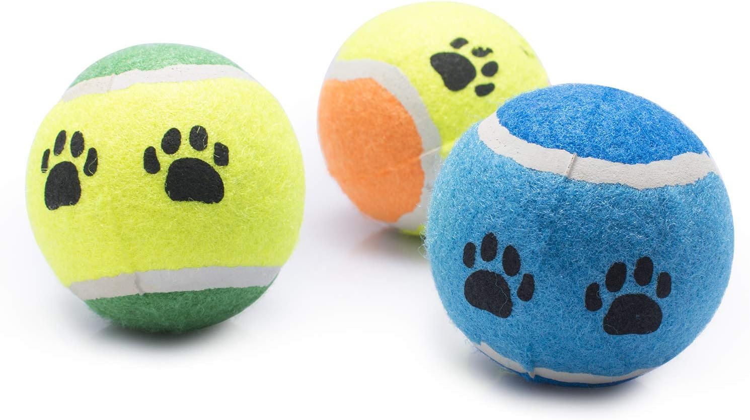 Petper Dog Balls Toy, Dog Tennis Ball Rubber Balls for Puppy Training Play, Pack of 3