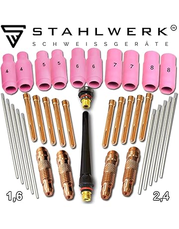 STAHLWERK WP-26 WIG - Juego de accesorios para soldadura (36 piezas, manguitos