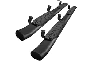 OTHOWE 4.3 Inches Oval Tube Bar Running Boards Compatible with 2005-2023 Toyota Tacoma Double with 4 Full-Size Doors. Tacoma Step Bars and Carbon Steel Side Steps Step Bars.