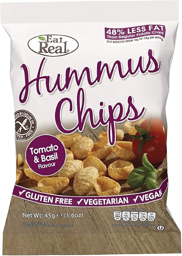 Eat Real Hummus Tomato and Basil Chips 45 g (Pack of 12) Amazon.co.uk