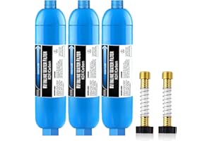 Lifefilter RV Inline Marine Water Filter, Reduces Chlorine, Bad Taste&Odor for RVs,NSF Certified with Flexible Hose Protector