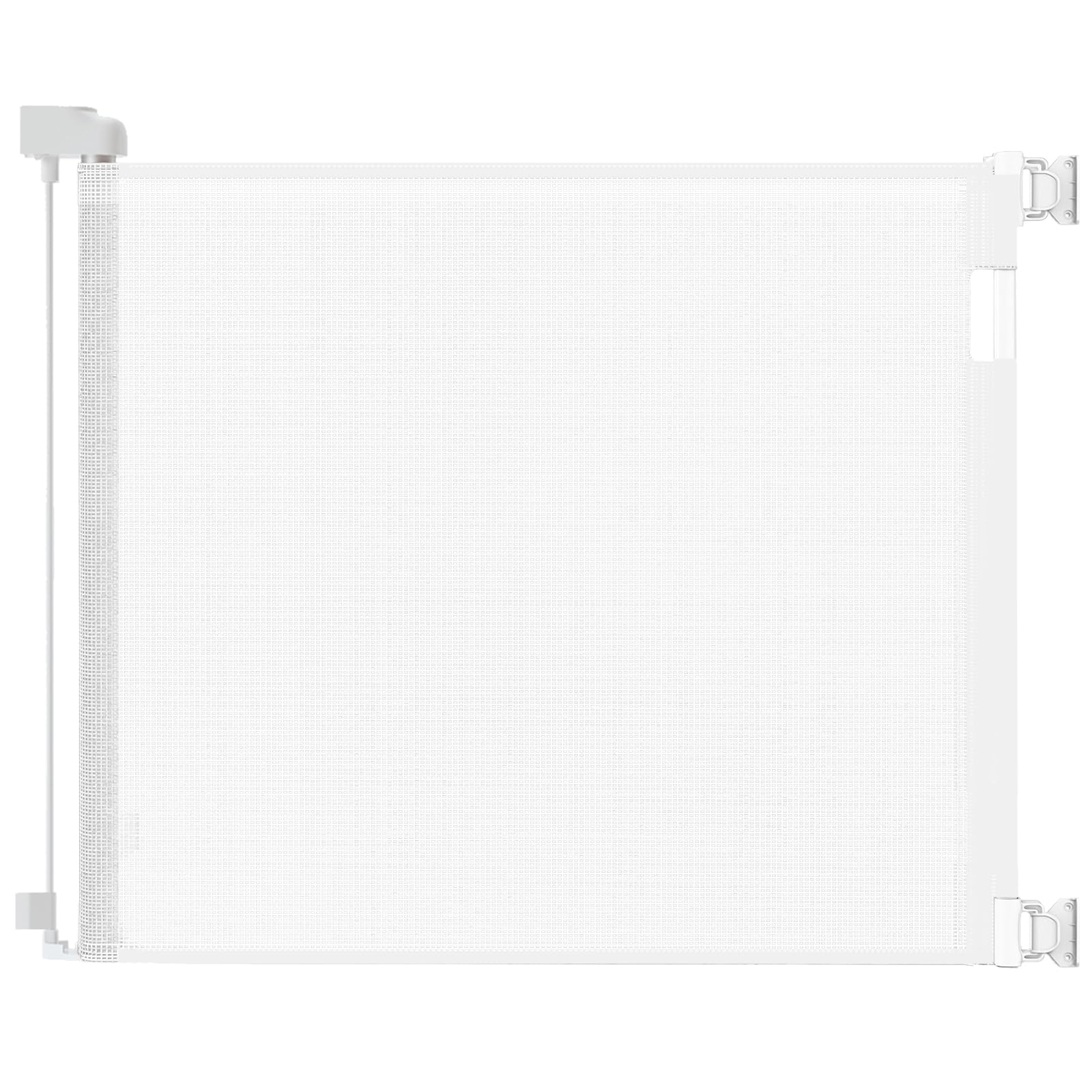 Photo 1 of ***SIMILAR ITEM*** Veraste Retractable Baby Gate for Doorways and Stairs, Mesh Safety Gate for Pet, Indoor & Outdoor Use, One-Hand Operation, Easy Installation, 33.6" Tall, Expands to 55" Wide?White,33.6"x55"