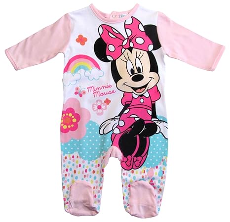 Minnie Mouse Strampelanzug Strampler Disney Lang Mädchen